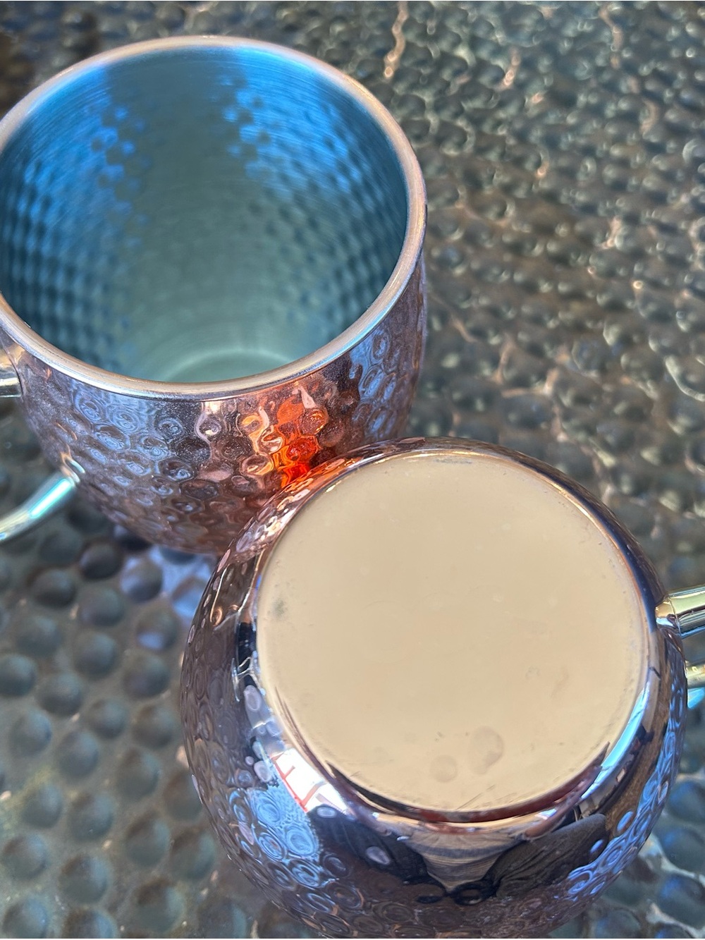 Copper Hammered Moscow Mule Mugs set of 2- Copper Finish - Picture 5 of 5